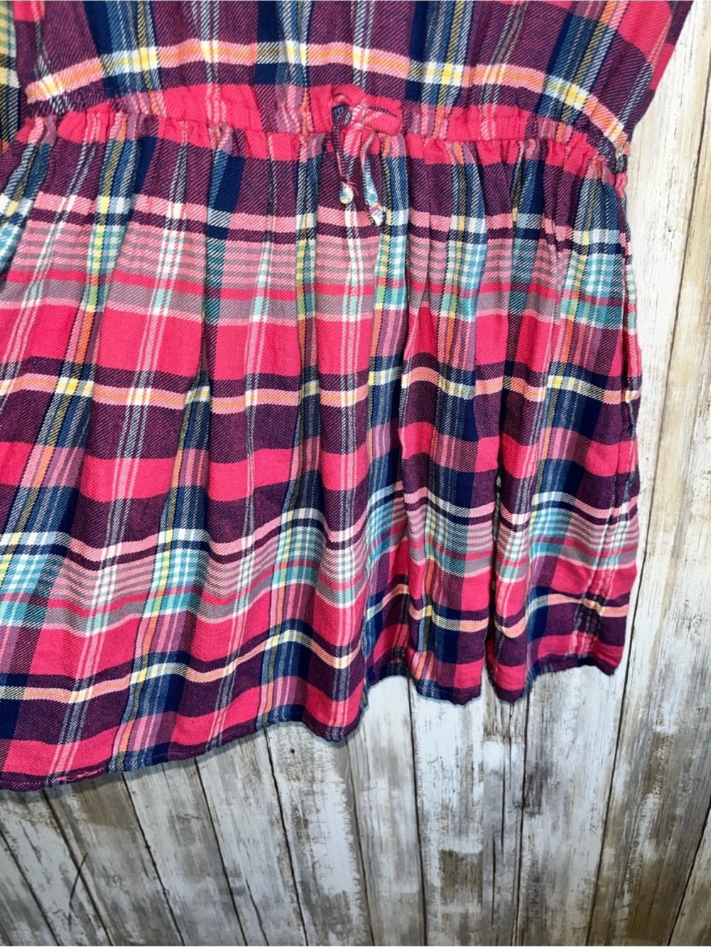 Polo Ralph Lauren Girls Plaid Shirt Dress Size 10 Pink Flannel - Picture 3 of 7